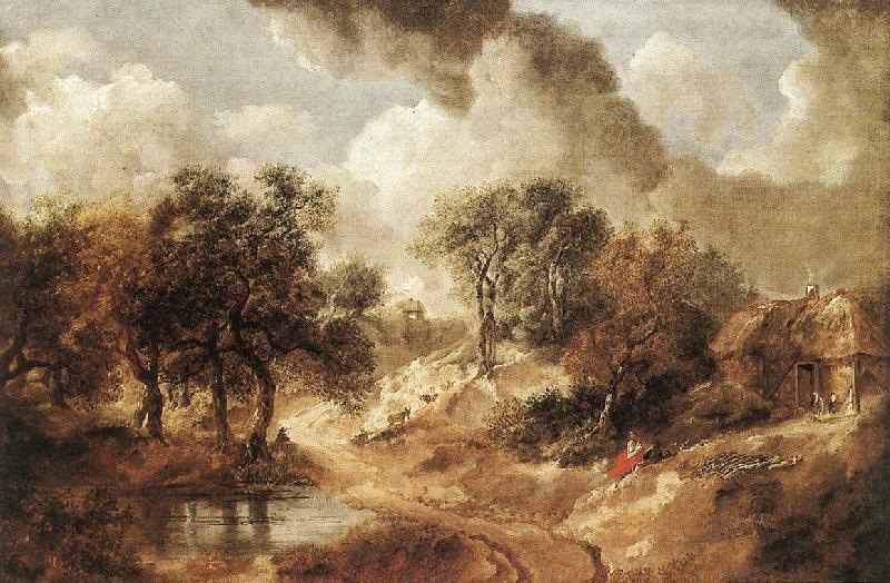 GAINSBOROUGH, Thomas Landscape in Suffolk sdg Germany oil painting art